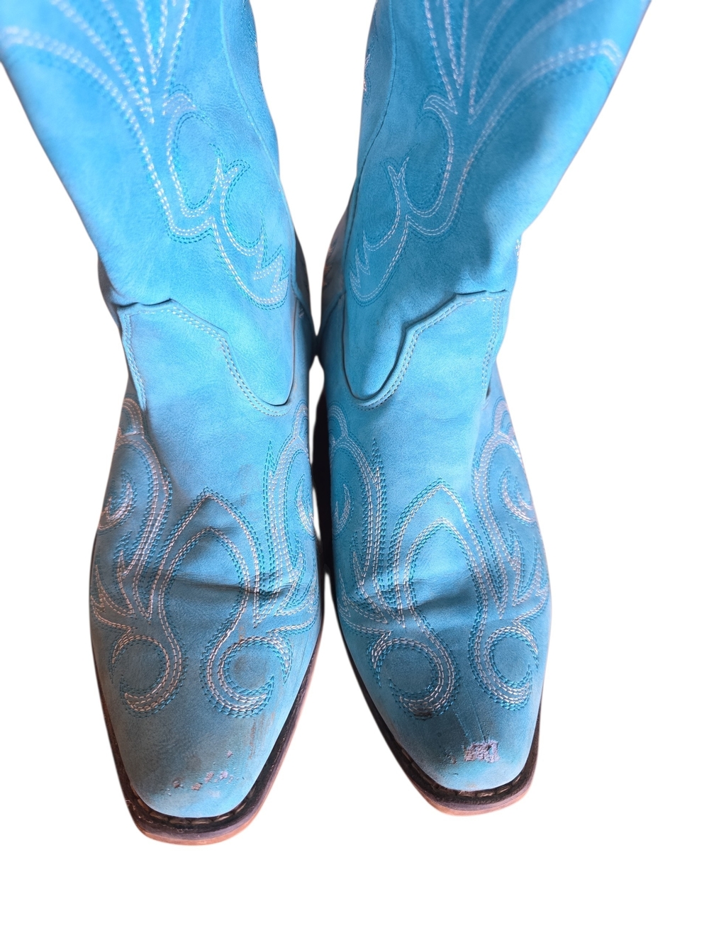 Roper One Of A Kind Turquoise Tooled Leather Women's Cowboy Boots - Picture 6 of 11
